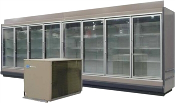 8 Endless Glass Display Cooler, AA Store Fixtures