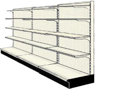 Reconditioned 12' wall run with base and 12 adjustable shelves