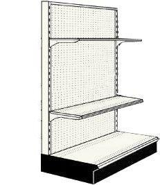 Used 3' endcap unit with 2 shelves