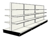 Used 12' gondola run with base and 18 adjustable shelves
