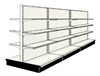 Reconditioned 12' gondola run with base and 18 adjustable shelves