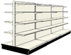 Reconditioned 12' gondola run with base and 24 adjustable shelves