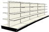 Reconditioned 16' gondola run with base and 32 adjustable shelves