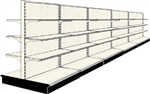 Reconditioned 20' gondola run with base and 30 adjustable shelves