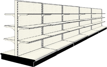 Reconditioned 20' gondola run with base and 30 adjustable shelves