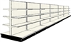 Reconditioned 24' gondola run with base and 36 adjustable shelves