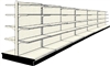 Reconditioned 24' gondola run with base and 48 adjustable shelves