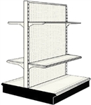 Used 4' gondola run with base and 4 adjustable shelves