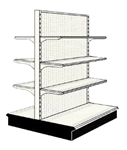 Used 4' gondola run with base and 6 adjustable shelves