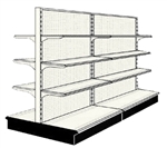Used 8' gondola run with base and 12 adjustable shelves
