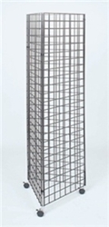 OF GTM - Triangular Rolling Grid Tower, AA Store Fixtures