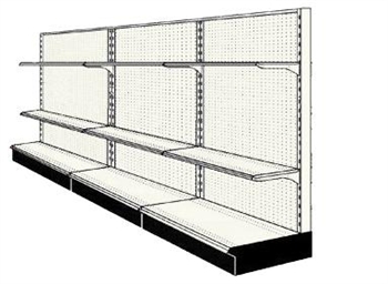 Used 12' wall run with base and 6 adjustable shelves
