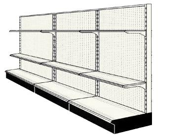 Reconditioned 12' wall run with base and 6 adjustable shelves