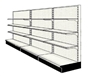 Reconditioned 12' wall run with base and 9 adjustable shelves