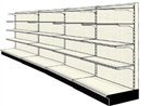 Used 16' wall run with base and 16 adjustable shelves