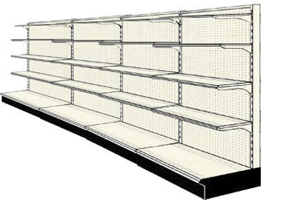 Reconditioned 16' wall run with base and 16 adjustable shelves