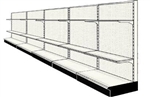 Used 20' wall run with base and 10 adjustable shelves