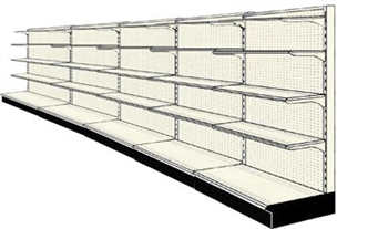 Reconditioned 20' wall run with base and 20 adjustable shelves