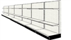 Reconditioned 24' wall run with base and 12 adjustable shelves