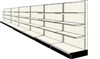 Reconditioned 24' wall run with base and 18 adjustable shelves