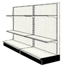 Reconditioned 8' wall run with base and 4 adjustable shelves
