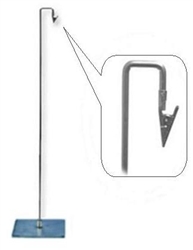 WSAC1_main - Metal Sign Holder W/ Down Position Clip, AA Store Fixtures